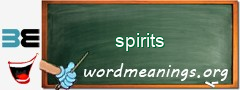 WordMeaning blackboard for spirits